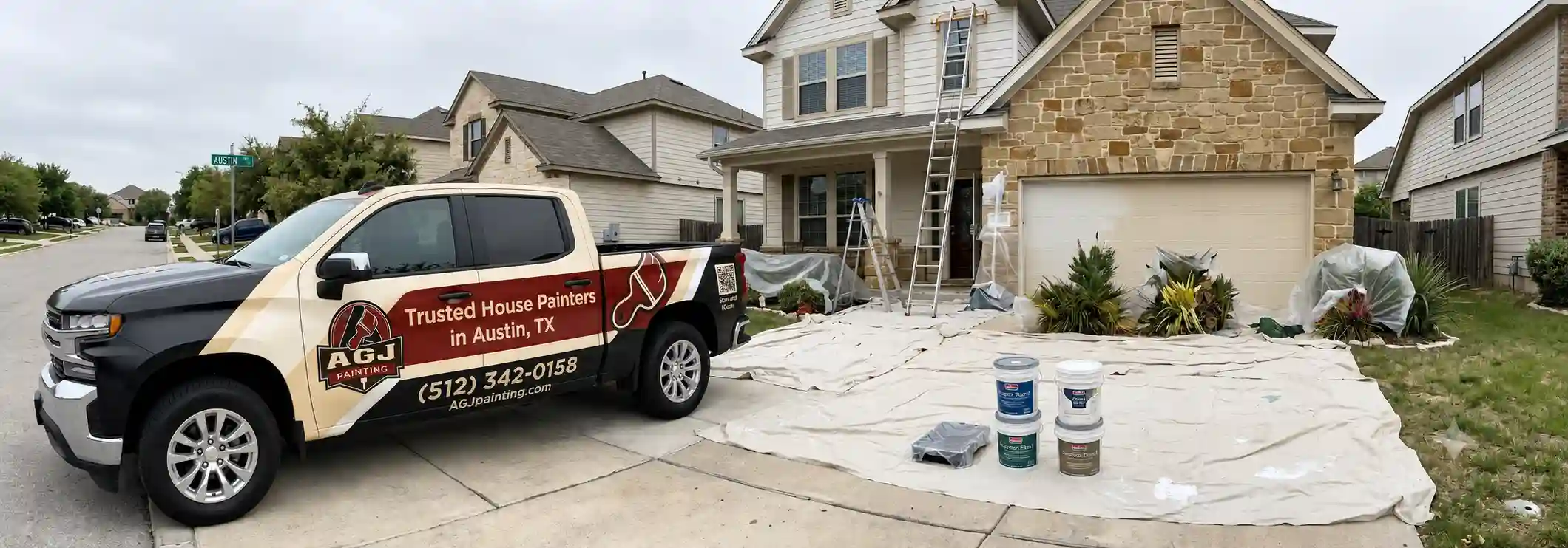 AGJ Painting residential project in Austin